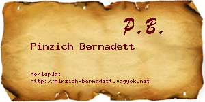 Pinzich Bernadett névjegykártya